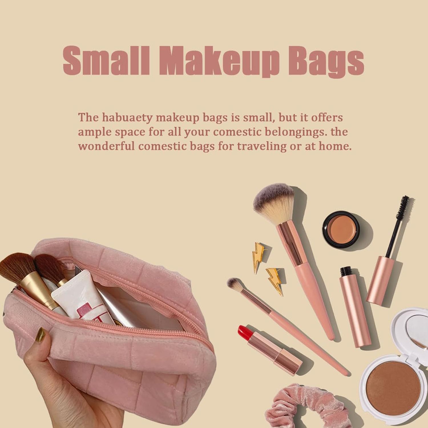 Luxury Skincare Daily - Luxury Fluffy Plush Travel Makeup Pouch