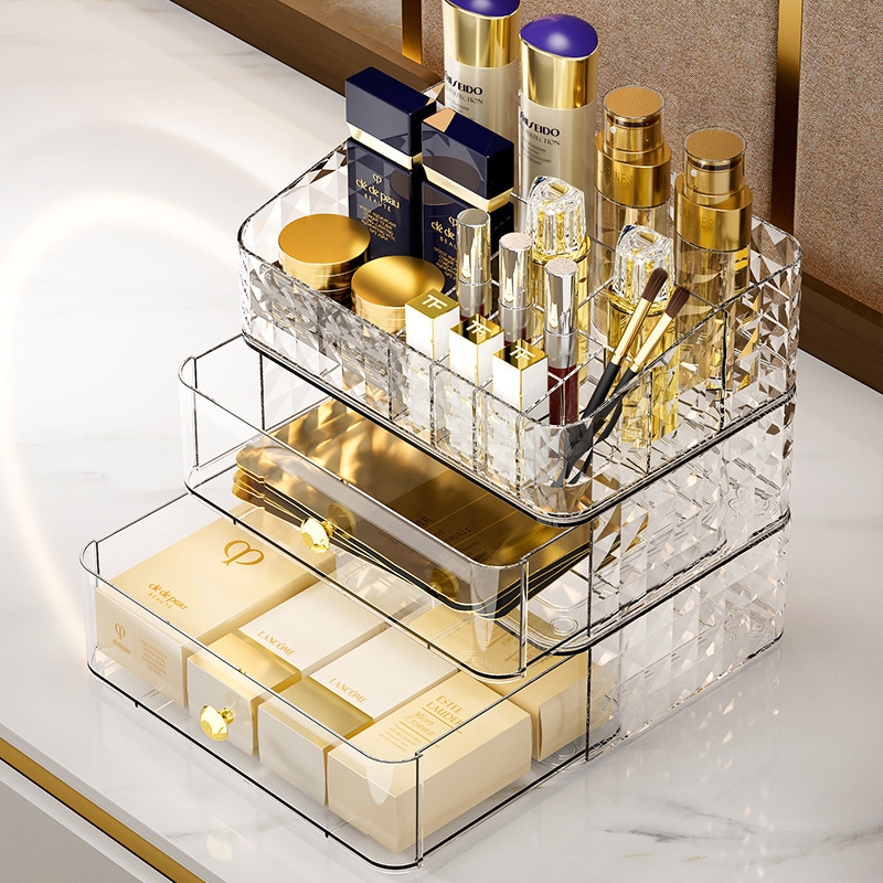 Diamond Pattern Cosmetics Stor - Luxury Skincare Box review and price