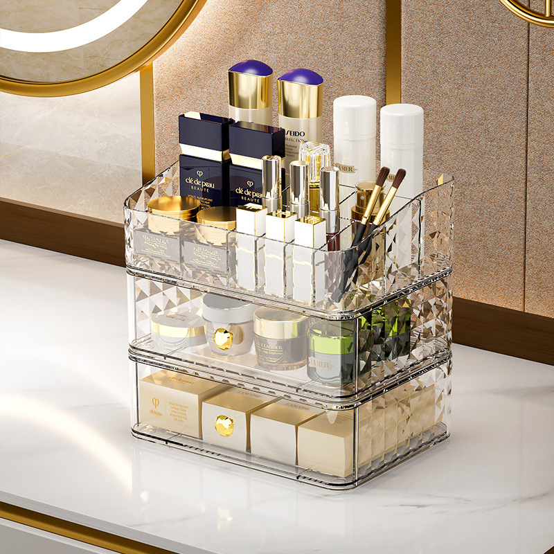 Diamond Pattern Cosmetics Stor - Luxury Skincare Box review and price