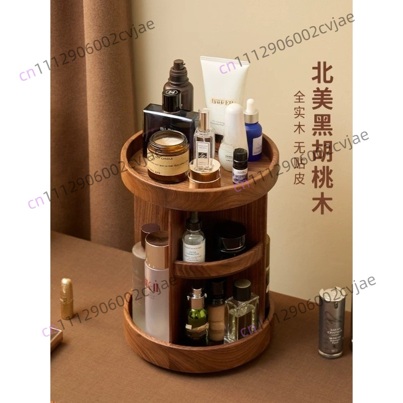Solid wood rotating cosmetics  - Luxury Skincare Box review and price