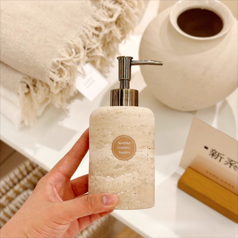 Natural Stone Lotion Dispenser - Luxury Skincare Jars review and price