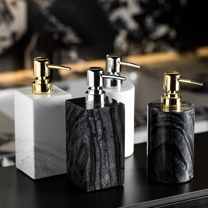 Natural Marble Soap Dispenser  - Luxury Skincare Jars review and price